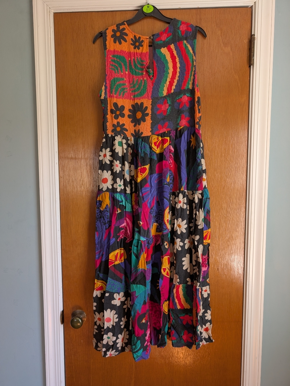 FARM Rio Multicolor Floral & Fruit Smock Boho Maxi Dress - Picture 6 of 7